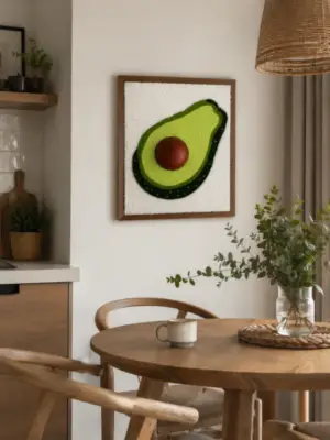 🥑 Všívaný obraz „Avokádo“